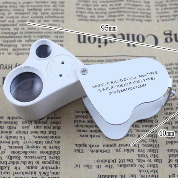 30x Büyütme Lup Mercek Metal Led Işıklı Lup Büyüteç Mücevher, Kuyumcu, Saat Telefon Tamir Büyüteci - 6