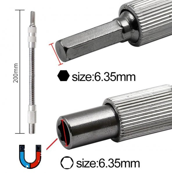 Metal Akrobat Spiral Tornavida Vidalama Aleti Vida Somon Sıkma Tamir Seti Çift Akülü Matkap Ucu 20CM - 4