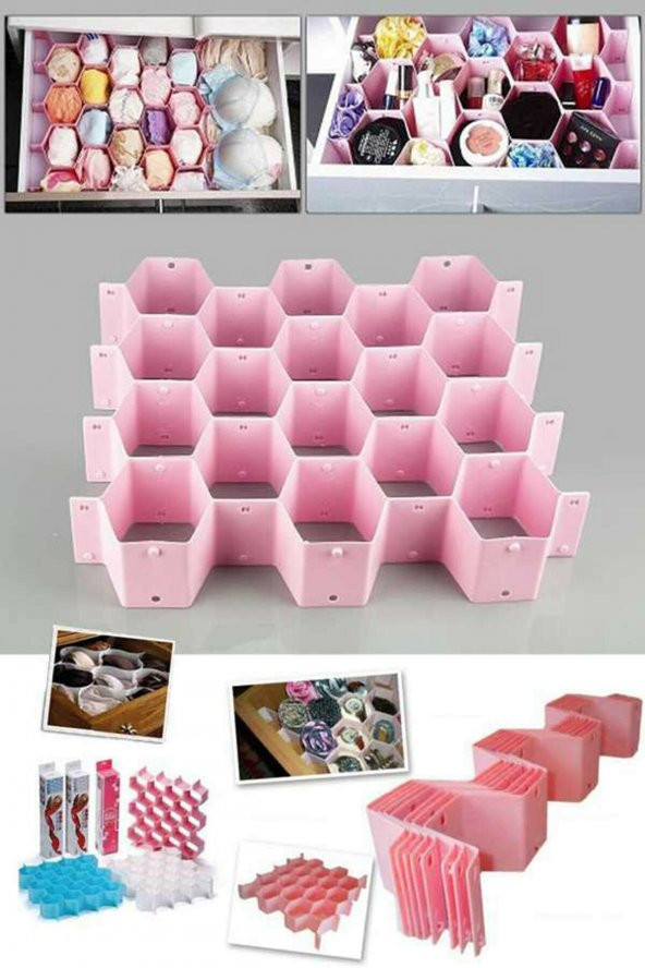 Çekmece İçi Petek Organizer ( 18 Bölmeli ) Ayarlanabilir Organizer Çekmece Düzenleyici - 2