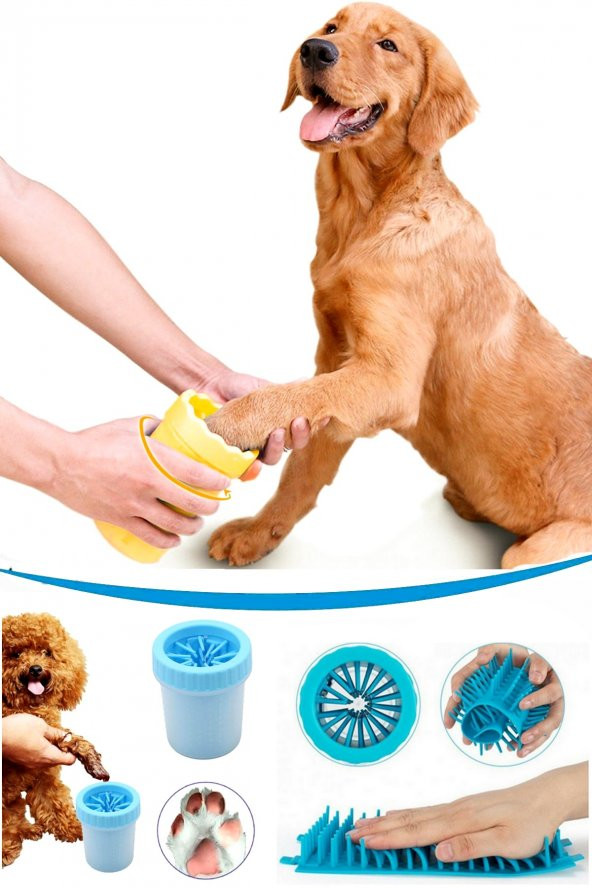 Köpek Pati Yıkama Aparatı BÜYÜK  Irk Köpekler İçin Temizlik Aleti Soft Gentle Pratik Kolay Temizlik