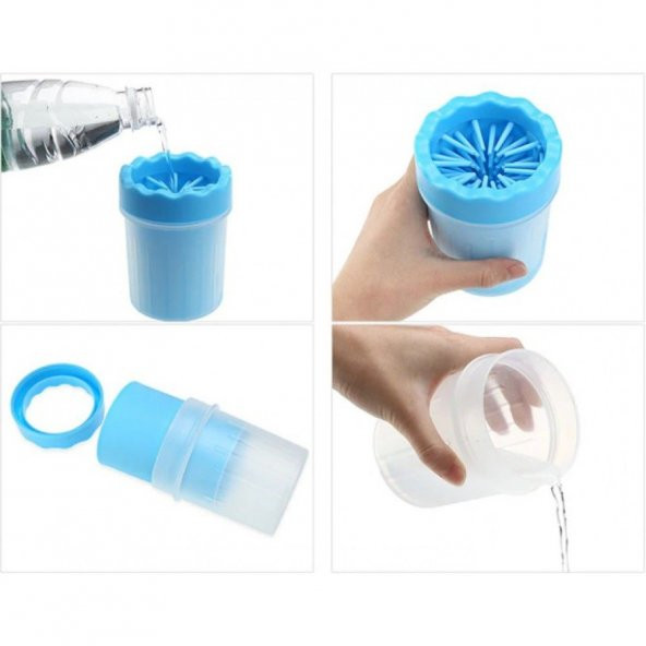 Köpek Pati Yıkama Aparatı KÜÇÜK Irk Köpekler İçin Temizlik Aleti Soft Gentle Pratik Kolay Temizlik - 3