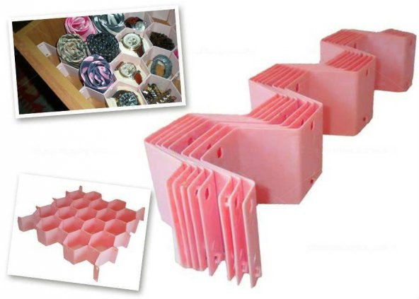 Çekmece İçi Petek Organizer ( 18 Bölmeli ) Ayarlanabilir Organizer Çekmece Düzenleyici - 3