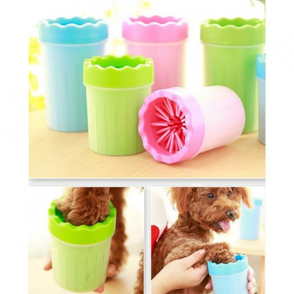 Köpek Pati Yıkama Aparatı KÜÇÜK Irk Köpekler İçin Temizlik Aleti Soft Gentle Pratik Kolay Temizlik - 4