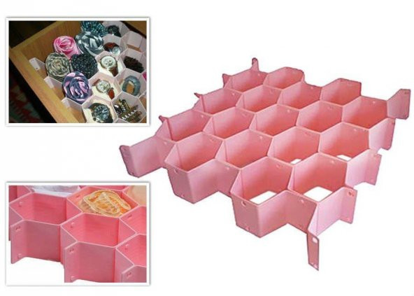 Çekmece İçi Petek Organizer ( 18 Bölmeli ) Ayarlanabilir Organizer Çekmece Düzenleyici - 5