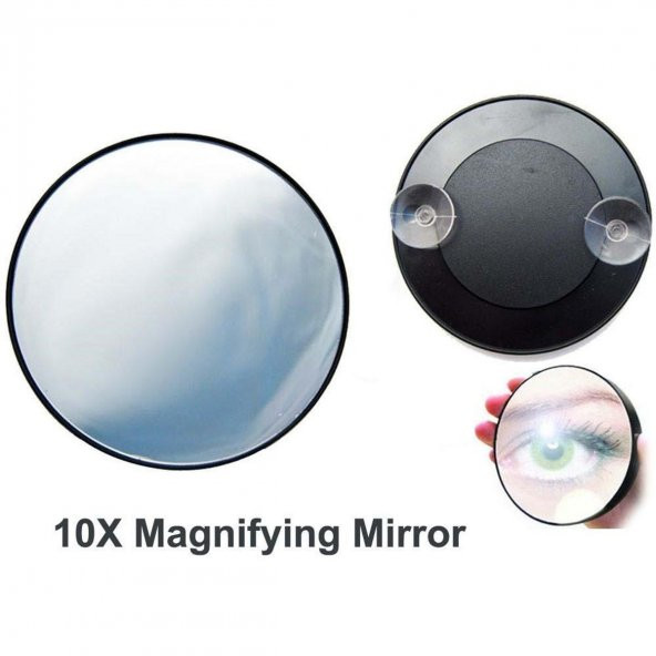 10x Büyüteçli Vantuzlu Makyaj Lens Traş Aynası Vantuzlu Büyüteçli Ayna Asorti Siyah Nokta Temizleme - 5