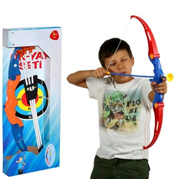 Oyuncak Kutulu Ok Yay Seti 3 Adet Ok Oyuncak Yay Oyuncak Oy Vantuzlu - 1