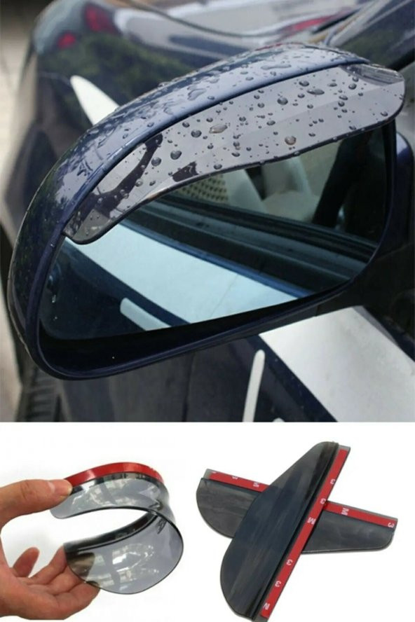 Araç Oto Aynası Yağmur Koruyucu Yapışkanlı Araba Ayna Yağmurluk Yağmur Koruyucu Rüzgarlık Yağmurluk