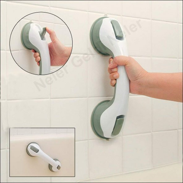 Kilitli Vantuzlu Banyo Tutacağı Yaşlı Çocuk Düşme Kayma Önleyici Vakum Güçlü Tutacak BT547 - 2