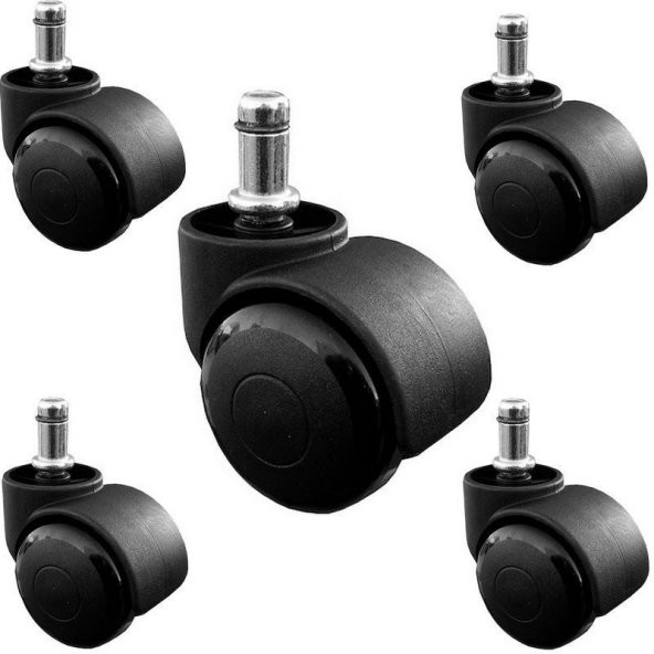 Tekerlek Ofis Koltuğu Tekerleği Koltuk Tekeri 5 Li Set Sandalye Tekerleği Dönerli Tekerlek