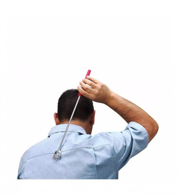 Teleskobik Sırt Kaşıyıcı Metal Kaşıma Aleti Kaşağı Teleskopik Uzayan Saplı Kalem Boy Sırt Kaşıyıcısı - 2