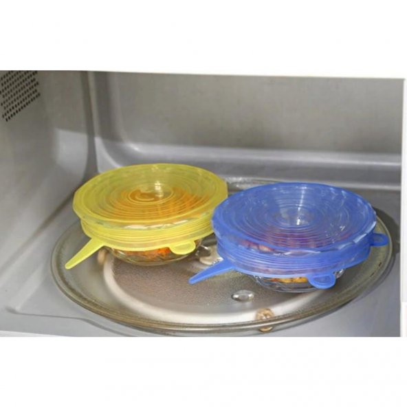 Tazeliği Koruyan 6lı Silikon Streç Gıda Saklama Koruma Kapakları - 8