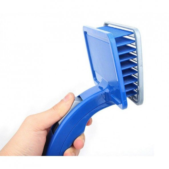 Kedi Köpek Tarağı Bakım Fırçası Seti Tüy Toplama Alıcı Toparlayıcı Tarak Evcil Hayvan Tarağı -k1mavi - 2