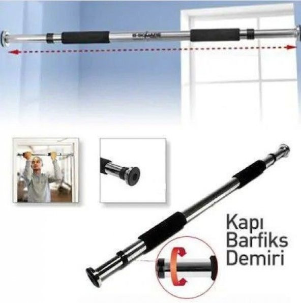 Kapı Koridor Barfiksi Kapı Barı Barfiks Egzersiz Aleti Spor Aleti 63-100 Cm Kapı Barı TR-54874 - 2