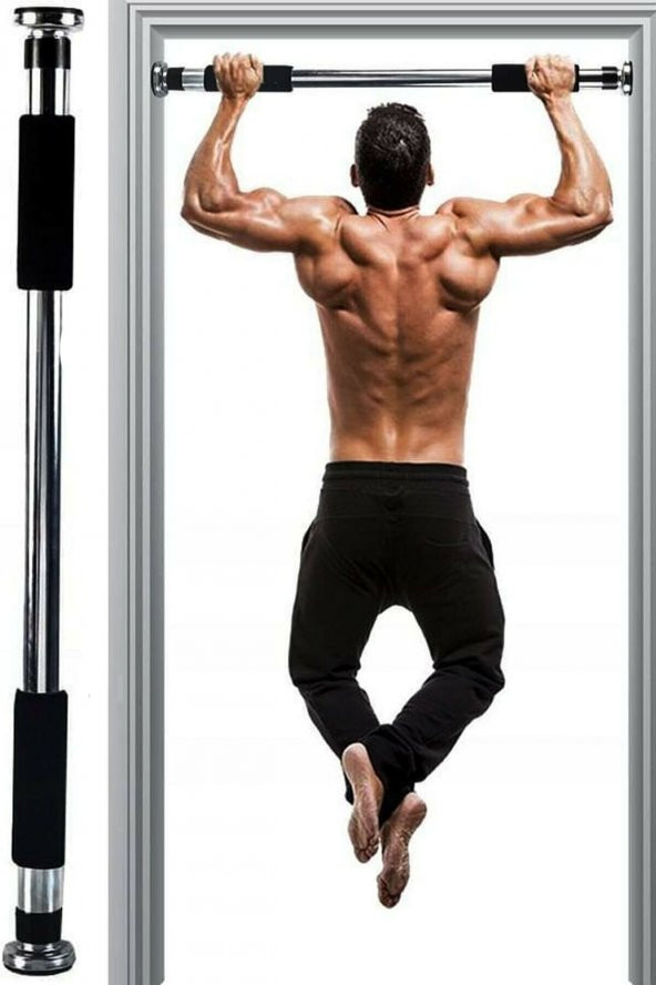 Kapı Koridor Barfiksi Kapı Barı Barfiks Egzersiz Aleti Spor Aleti 63-100 Cm Kapı Barı TR-54874 - 3