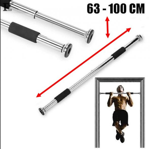 Kapı Koridor Barfiksi Kapı Barı Barfiks Egzersiz Aleti Spor Aleti 63-100 Cm Kapı Barı TR-54874 - 4