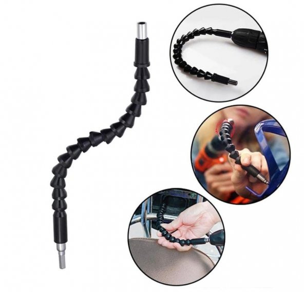 Esnek Matkap Ucu Körüklü Oynarbaşlık Uzatma Şarjlı Vidalama Ucu - 2