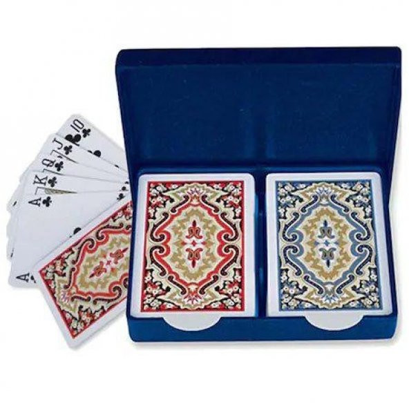 İskambil Kağıdı 1. Kalite Plastik İskambil Oyun Kağıdı 2 Lİ Deste Saklama Kutulu Star Cart - 2