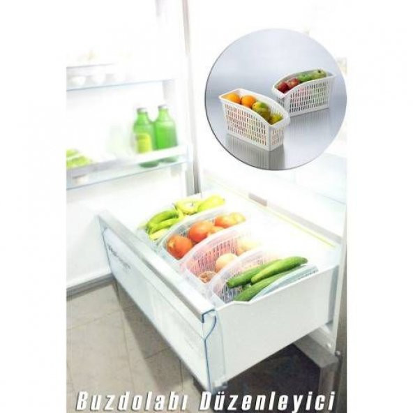 Dolap İçi Düzenleyici Sepet Buzdolabı Düzenleyici Mutfak Organizer Set 4 Adet Raf Sepet - 5