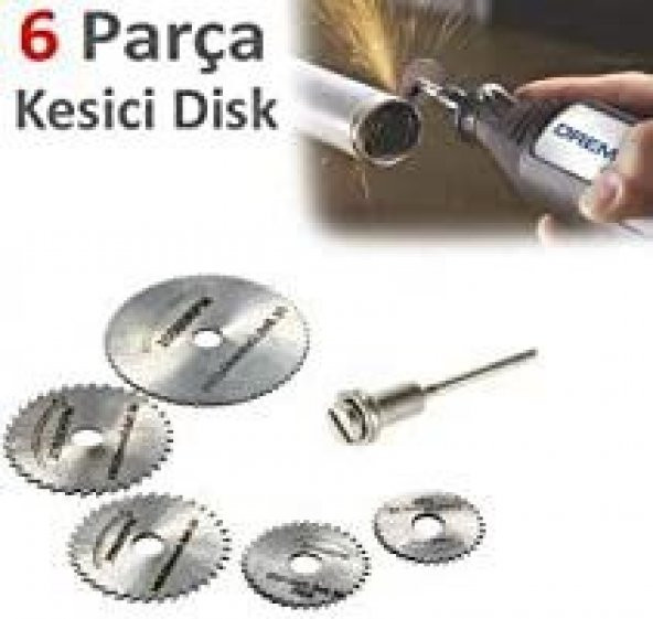 Dremel Matkap Testere Diski 6 Parça Set İnce Kesim Mini Testere Hobi testeresi Matkap Ucu Testeresi - 7