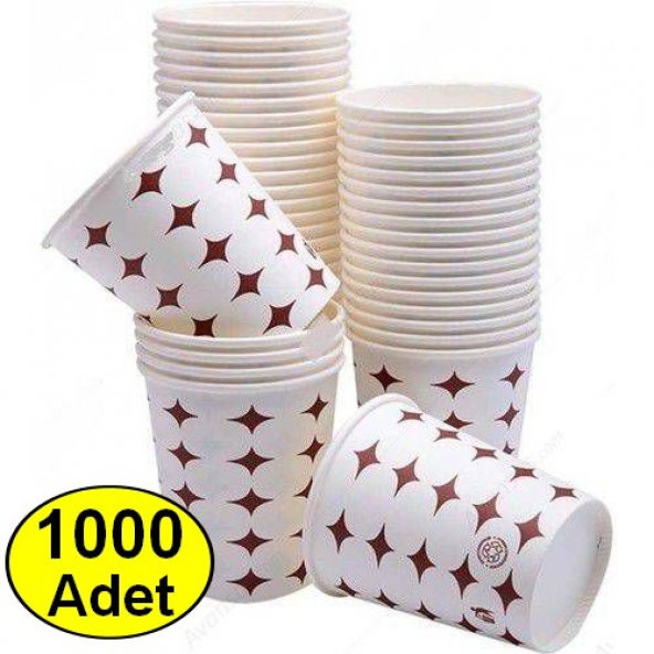 1000 ADET Karton Bardak ( 1. KALİTE ) 7 Oz Kullan At Karton Bardak Kağıt Bardak Piknik Bardak