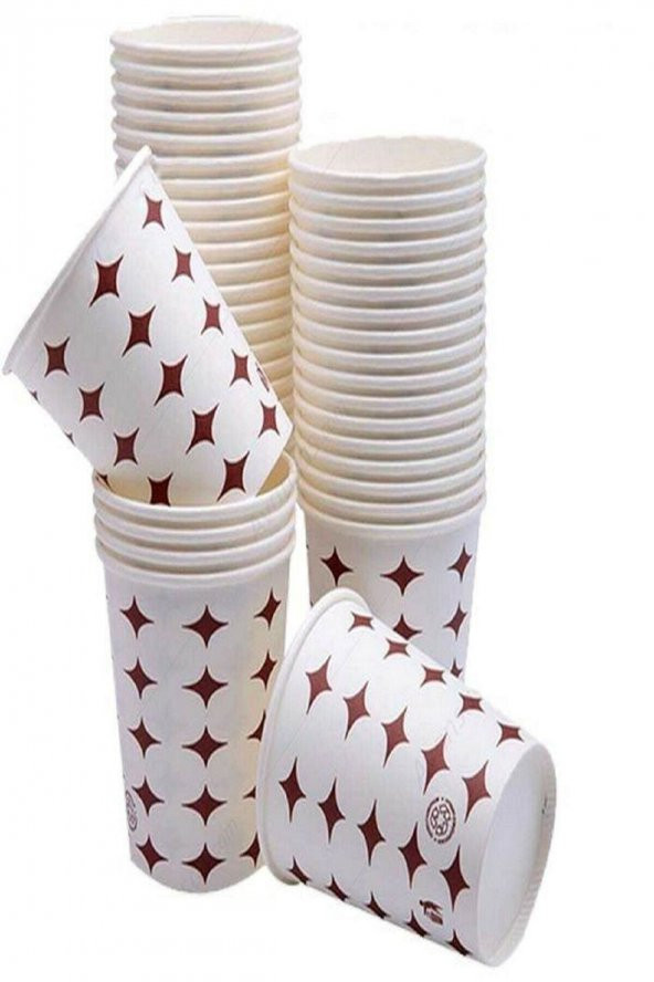 500 ADET Karton Bardak ( 1. KALİTE ) 7 Oz Kullan At Karton Bardak Kağıt Bardak Piknik Bardak - 2