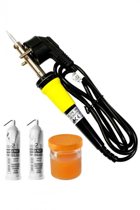 60 Watt Kalem Havya Makinesi Lehim Teli Pasta Tornavida Tip Leyim Kalemi Tabancası Tamir Seti - 4