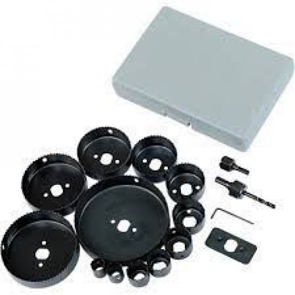 16 Parça Panç Seti Ahşap Kartonpiyer Sunta Alçıpan Delici Testere Takımı Profesyonel Buat Açma Apara