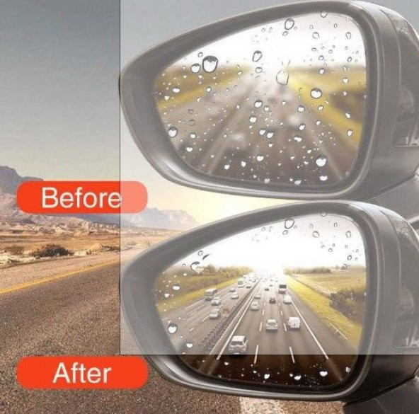 Araç oto Araba Dikiz Aynası Yağmur Kaydırıcı film Kolay Görüş Buğu Önleyici Su itici Kış engelleyici - 8