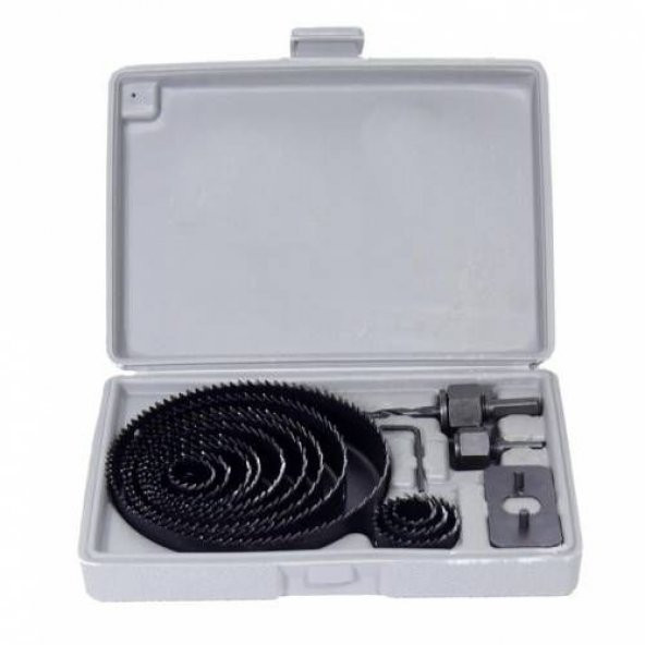 16 Parça Panç Seti Ahşap Kartonpiyer Sunta Alçıpan Delici Testere Takımı Profesyonel Buat Açma Apara - 4