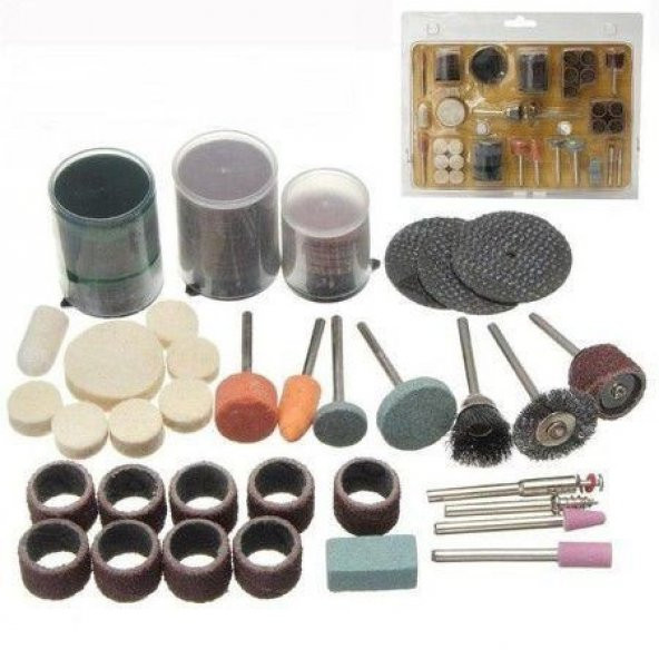 105 Parça Gravür Oyma Dremel Taşlama Zımpara Aksesuar Uc Seti Hobi Aletleri - 4