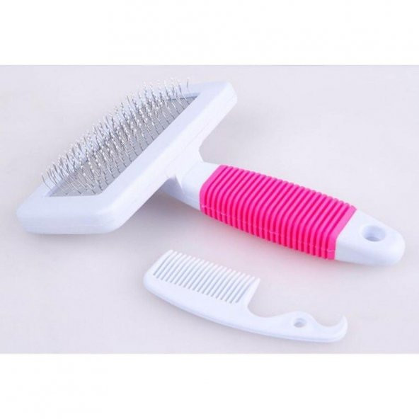 Kedi Köpek Evcil Hayvan Tüy Tarama Fırçası Pire Taragı Kaşıma Fırçası Telli Küçük Boy Fırça Tarak - 4