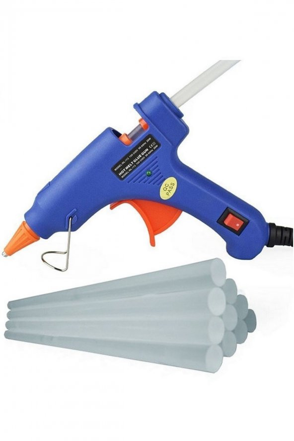 60 Watt Profesyonel Sıcak Silikon Tabancası, 10 ADET Silikon Çubuk Hediye