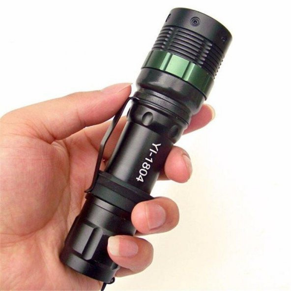2 BATARYA LI Şarjlı Led El Feneri Led 800 Lumens Kamp Feneri Gece Yürüyüş Feneri Kutulu Paket Km-81 - 6