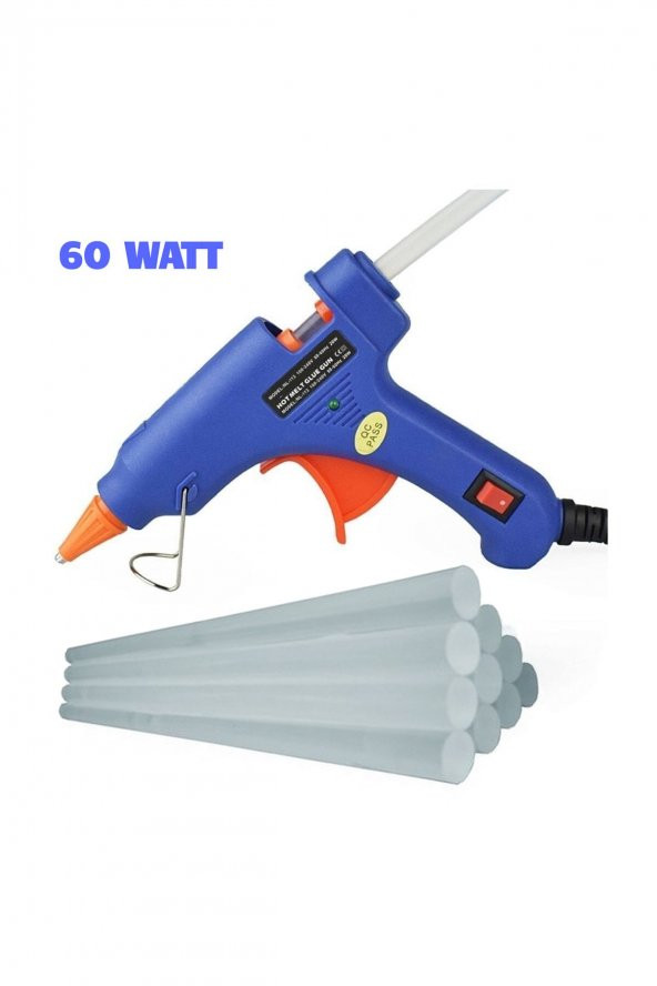 60 Watt Profesyonel Sıcak Silikon Tabancası, 10 ADET Silikon Çubuk Hediye - 3