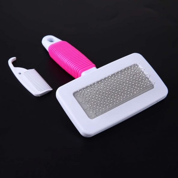Kedi Köpek Evcil Hayvan Tüy Tarama Fırçası Pire Taragı Kaşıma Fırçası Telli Küçük Boy Fırça Tarak - 6