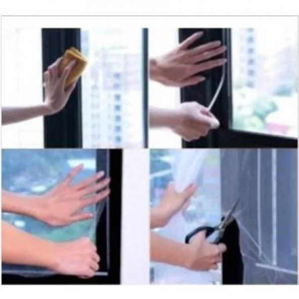 Kesilebilir Pencere Sinekliği Cırt Bantlı Yapışkanlı 125cm X 150cm Pencere tülü - 2