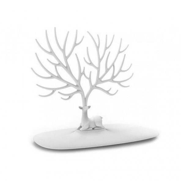 Geyik Tasarımlı Takı Standı Yüzük Küpe Mücevher Organizer Askı - 6