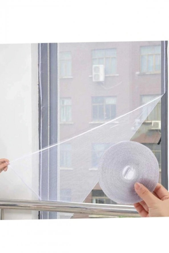 Kesilebilir Pencere Sinekliği Cırt Bantlı Yapışkanlı 125cm X 150cm Pencere tülü - 6