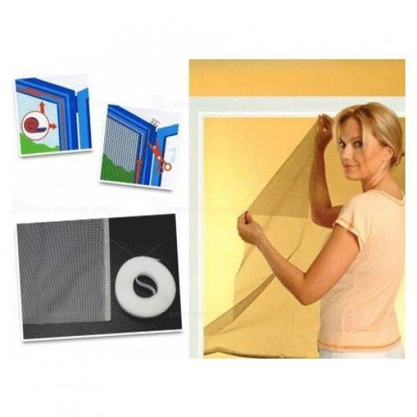 150 X 125 cm Sineklik Pencere Cam Sinekliği Ayarlanabilir Tül Sineklik - 8