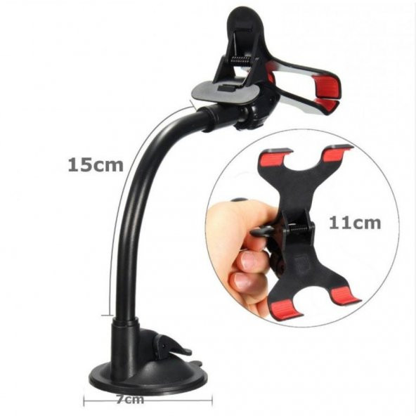 Oto Telefon Tutucu Cama Yapışan Vantuzlu Araç İçi Telefon Tutucu - 2