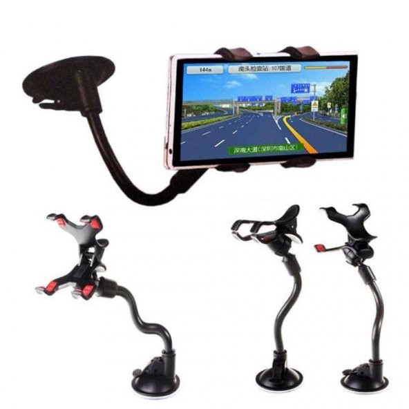 Oto Telefon Tutucu Cama Yapışan Vantuzlu Araç İçi Telefon Tutucu - 6