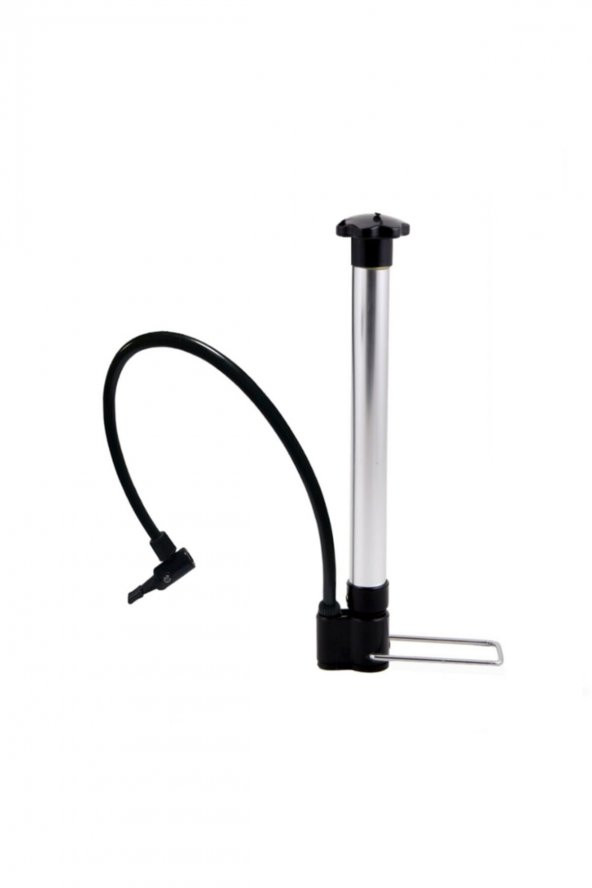 Metal Gövdeli Bisiklet Lastik Teker Şişirme Hava Pompası + 5 Li İğne Dönüştürücü Set - 5