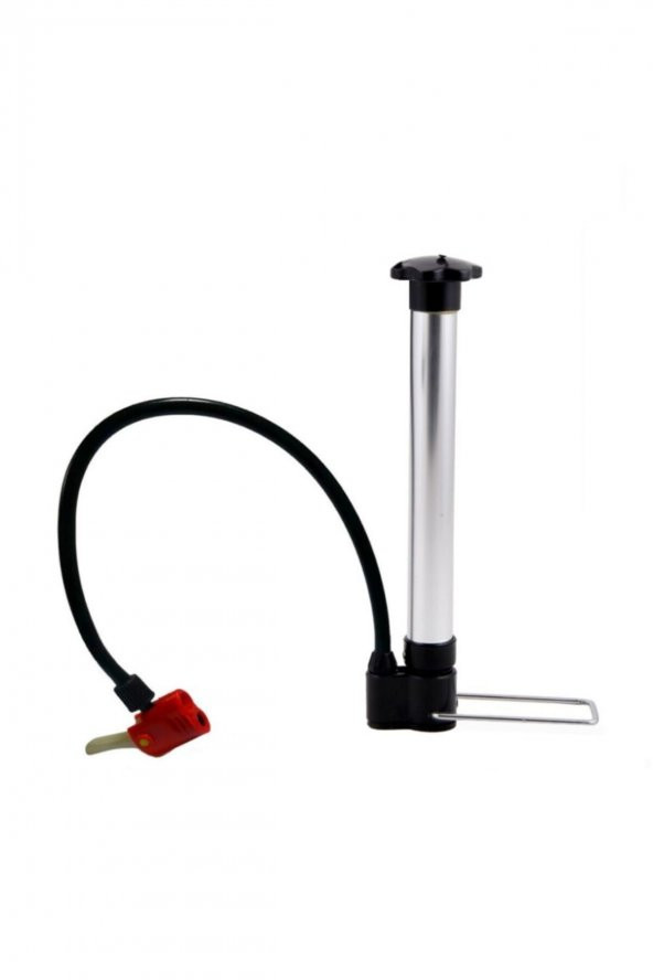 Metal Gövdeli Bisiklet Lastik Teker Şişirme Hava Pompası + 5 Li İğne Dönüştürücü Set - 6