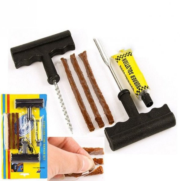 Lastik Tamir Seti Lastik Fitil Seti Lastik Tamir Fitili Deluxe Tire Plug Tüm Dublex Lastiklere Uyum - 6