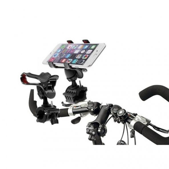 Bisiklet Motosiklet Telefon Tutucu Mandallı 360 Derece Dönebilen Tutacak, Motorsiklet Telefon Tutucu - 4