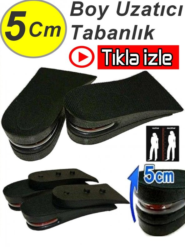 5cm Hava Yastıklı Boy Uzatıcı Tabanlık Uzatan Ayakkabı Uzatma Tabanlığı Gizli Topuk Taban Yükseltici - 6