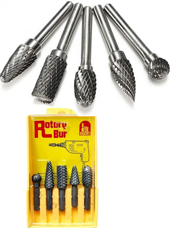 Matkap Uçlu Törpüsü 5li Takim Oyma Seti Hobi Oyma Kalem Törpü Hobi Seti