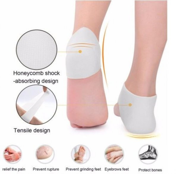 Topuk Gömleği Diken Çorabı Koruyucu Gömlek Tabanlık Silikon Esnek - 5