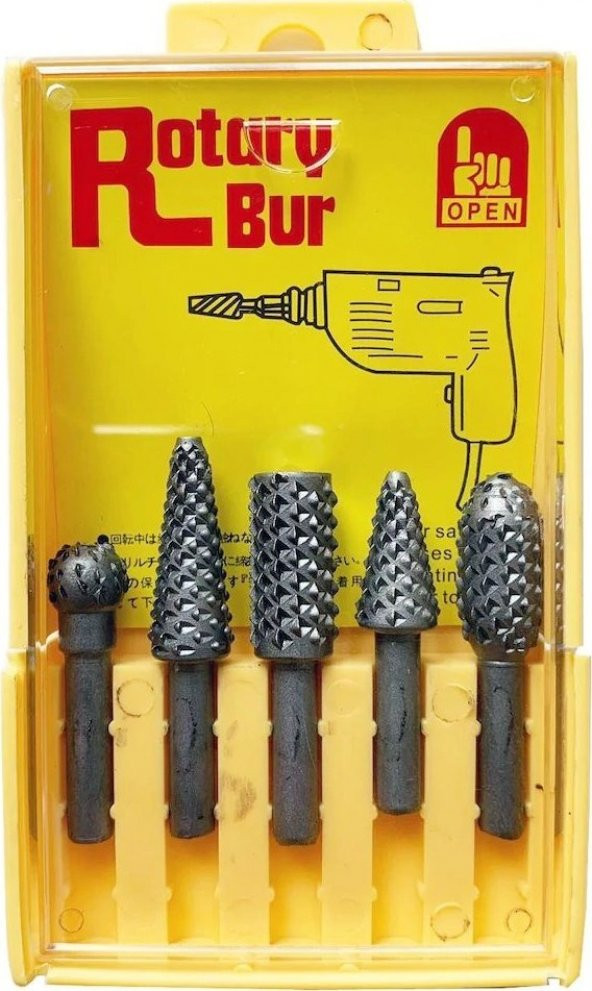 Matkap Uçlu Törpüsü 5li Takim Oyma Seti Hobi Oyma Kalem Törpü Hobi Seti - 3