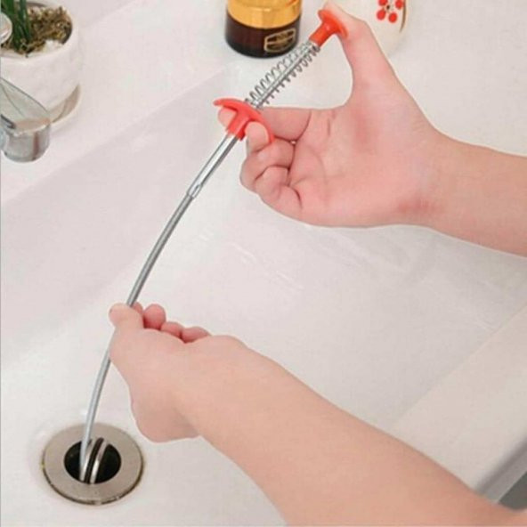 Lavabo Açıcı Esnek Lavabo Tıkanıklık Açıcı Tel Lavabo Açma Teli Pratik Lavabo Açıcı Tut Yakala - 3